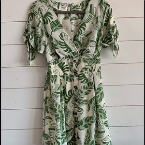 Sienna Sky tropical leaf printed dress, medium